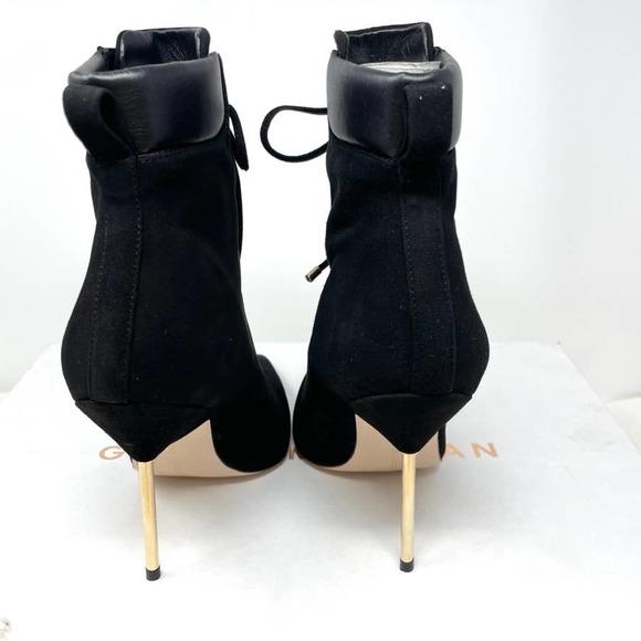 Good American Suede Pointed Toe Scandal Ankle Booties In Black Size 9.5 New - Picture 6 of 12